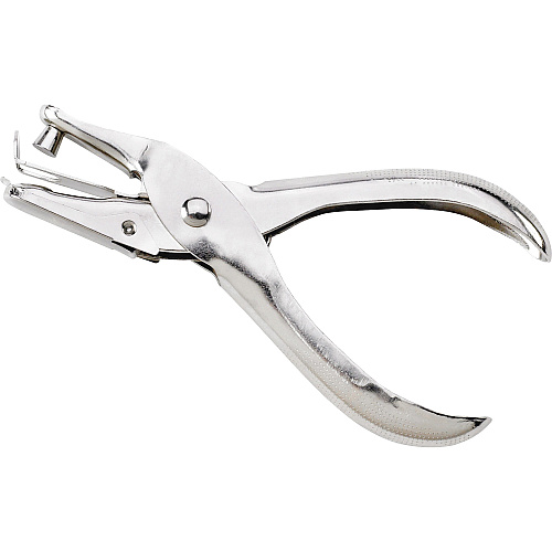 Business Source 1/4" Round Ticket Punch 1 Punch Head(s) - 1/4" Punch Size - Round Shape - Silver (BSN62895)