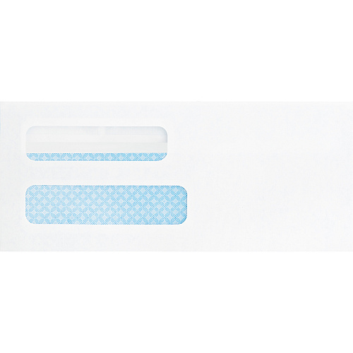 Business Source Double Window No. 8-5/8 Check Envelopes Double Window - #8 5/8 - 8 5/8" Width x 3 5/8" Length - 24 lb - Self-sealing - White - 500 / Box (BSN04650)
