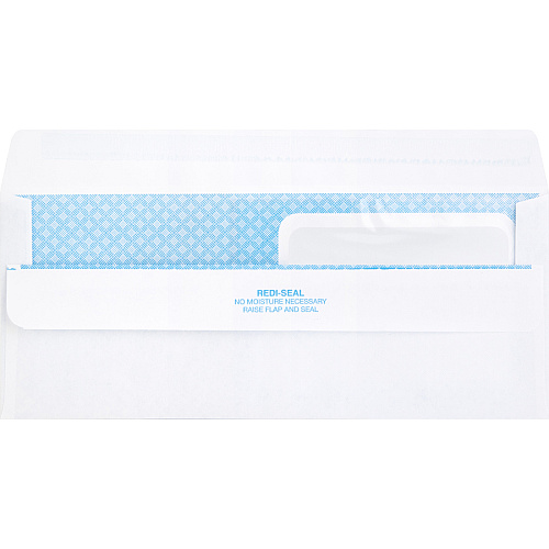 Business Source Double Window No. 8-5/8 Check Envelopes Double Window - #8 5/8 - 8 5/8" Width x 3 5/8" Length - 24 lb - Self-sealing - White - 500 / Box (BSN04650)