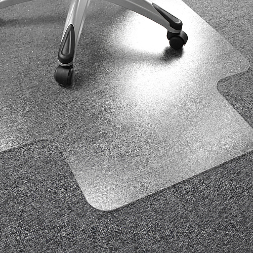 Cleartex Ultimat Ultimat&reg; Polycarbonate Lipped Chair Mat for Carpets up to 1/2" - 48" x 60" Carpeted Floor, Floor, Home, Office, Carpet - 60" Length x 48" Width x 0.085" Depth x 0.090" Thickness - Lip Size 20" Length x 10" Width - Lipped - (1115223LR)