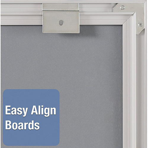 Quartet Matrix 36-employee In/Out Board 34" Board Height x 23" Board Width - White Natural Cork Surface - Magnetic, Durable - Silver Frame - 1 Each (33705)