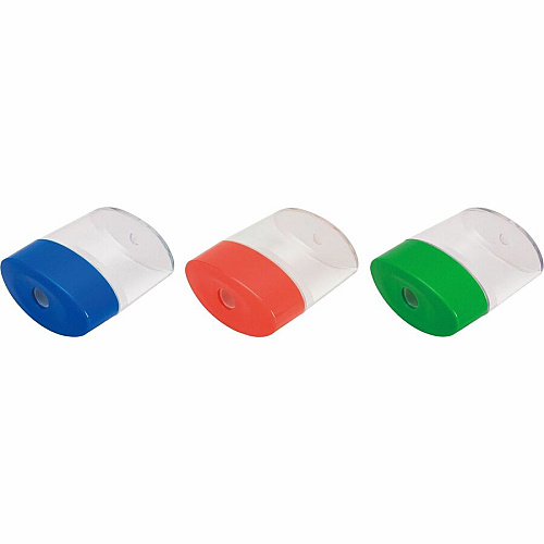 Integra Assorted Color Oval Plastic Sharpeners Handheld - 1 Hole(s) - Plastic - Assorted - 1 Each (42850)