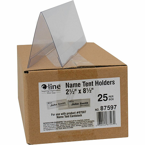 C-Line Laser Inkjet Printable Plastic Tent Holder Plastic - 25 / Box (87597)