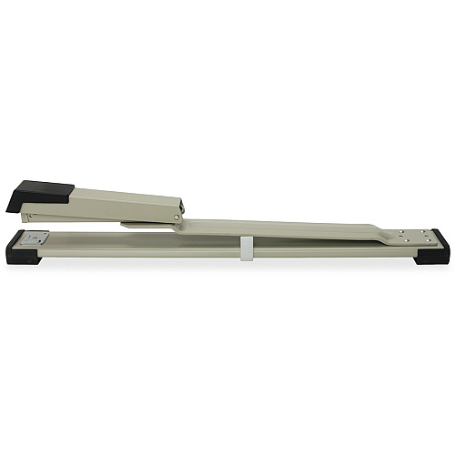 Business Source Long Reach Stapler Staples Upto 20 Sheet of 20lb Paper - Holds Upto 210 Staple - Full Strip - Staple Size: 0.25" - 12" Throat Depth - Putty, Gray, Black - 1 Each (BSN62827)
