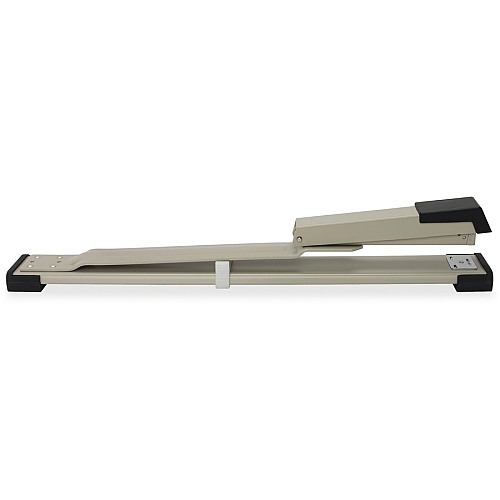 Business Source Long Reach Stapler Staples Upto 20 Sheet of 20lb Paper - Holds Upto 210 Staple - Full Strip - Staple Size: 0.25" - 12" Throat Depth - Putty, Gray, Black - 1 Each (BSN62827)