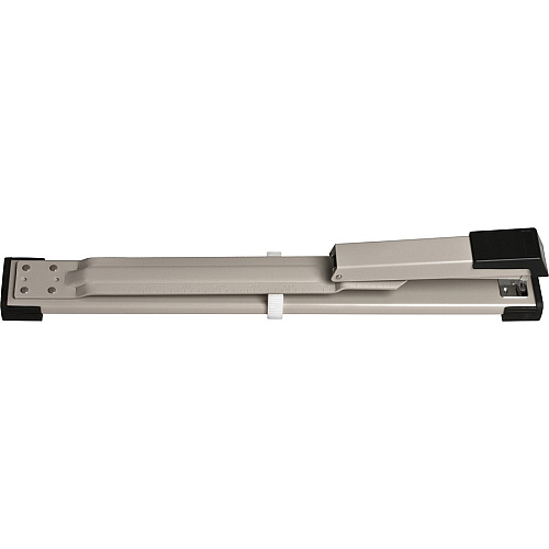 Business Source Long Reach Stapler Staples Upto 20 Sheet of 20lb Paper - Holds Upto 210 Staple - Full Strip - Staple Size: 0.25" - 12" Throat Depth - Putty, Gray, Black - 1 Each (BSN62827)