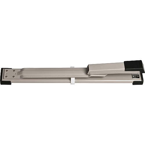 Business Source Long Reach Stapler Staples Upto 20 Sheet of 20lb Paper - Holds Upto 210 Staple - Full Strip - Staple Size: 0.25" - 12" Throat Depth - Putty, Gray, Black - 1 Each (BSN62827)