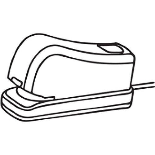 Business Source Electric Stapler 20 of 20lb Paper Sheets Capacity - 210 Staple Capacity - Full Strip - 1/4" Staple Size - 0.38" Throat Depth - 1 Each - Black, Putty (BSN62828)
