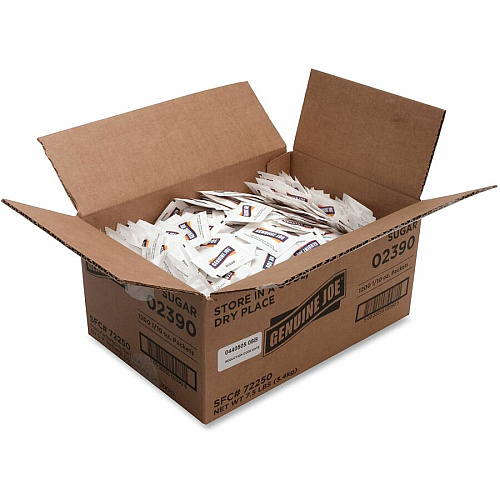 Genuine Joe Sugar Packets 0.099 oz (2.8 g) - 1200 / Box (GJO02390)