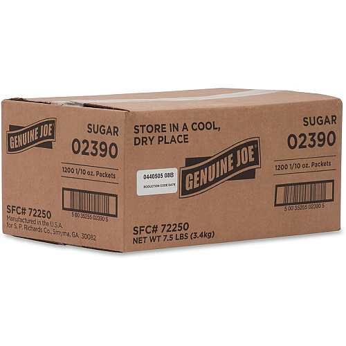 Genuine Joe Sugar Packets 0.099 oz (2.8 g) - 1200 / Box (GJO02390)