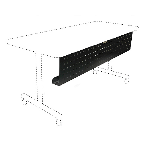 Lorell 48" Training Table Modesty Panel 42" Width x 3" Depth x 10" Height - Steel - Black - 1 Each (LLR60684)
