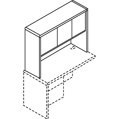 Lorell Essentials Series Left Corner Credenza 70.9" x 35.4" x 29.5" - Finish: Laminate, Mahogany - Leveling Glide (LLR69906)