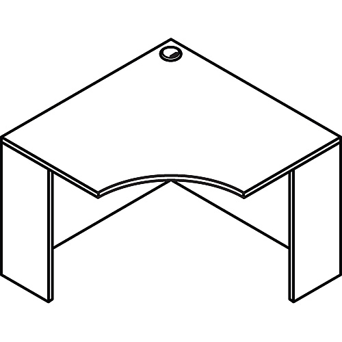 Lorell Essentials Series Corner Desk 29.5" Height x 41.4" Width x 41.4" Depth - Finish: Laminate, Mahogany - Leveling Glide (LLR69918)