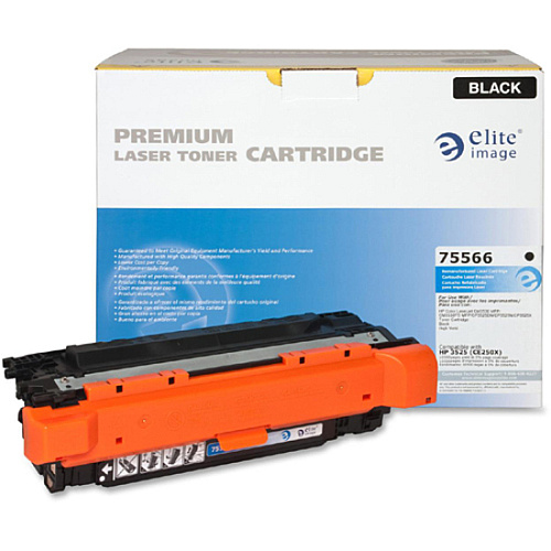 Elite Image Remanufactured Laser Toner Cartridge - Alternative for HP 504X (CE250X) - Black - 1 Each 10500 Pages (75566)