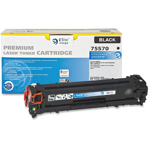 Elite Image Remanufactured Laser Toner Cartridge - Alternative for HP 128A (CE320A) - Black - 1 Each 2000 Pages (75570)