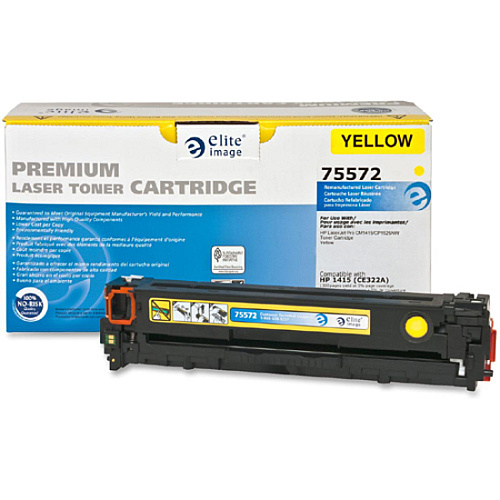 Elite Image Remanufactured Laser Toner Cartridge - Alternative for HP 128A (CE322A) - Yellow - 1 Each 1300 Pages (75572)