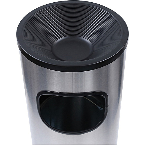 Genuine Joe Fire-safe 3-Gallon Ashtray Receptacle 3 gal Capacity - Removable Lid, Fire-Safe, Compact - Aluminum, Stainless Steel - Stainless Steel - 1 Each (GJO58883)