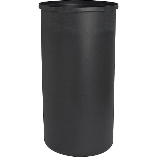 Genuine Joe Classic Cylinder 2-Piece Waste Receptacle 35 gal Capacity - Weather Resistant, Fire Proof, Leak Proof - 34" Height x 18" Diameter - Aluminum - Silver - 1 Each (GJO58893)