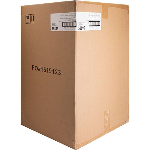 Genuine Joe 30 Gallon Stainless Steel Trash Receptacle 30 gal Capacity - Durable, Heavy Duty - 31.5" Height x 20" Diameter - Stainless Steel - Silver - 1 Each (GJO58895)