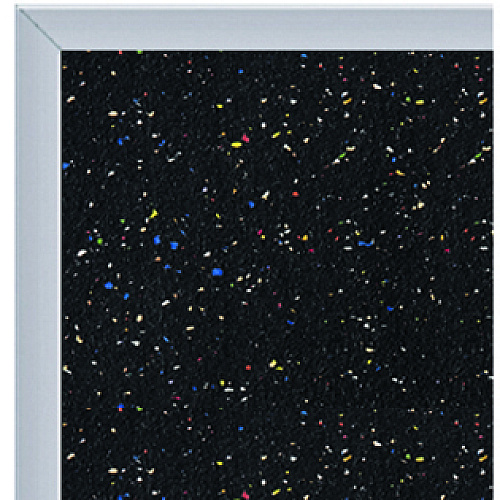 Ghent Recycled Bulletin Board with Aluminum Frame 48" Board Height x 60" Board Width - Confetti Rubber Surface - Self-healing, Washable, Durable, Stain Resistant, Fade Resistant, Recyclable, Textured Surface, Wear Resistant, Tear Resistant, Eco- (ATR45CF)