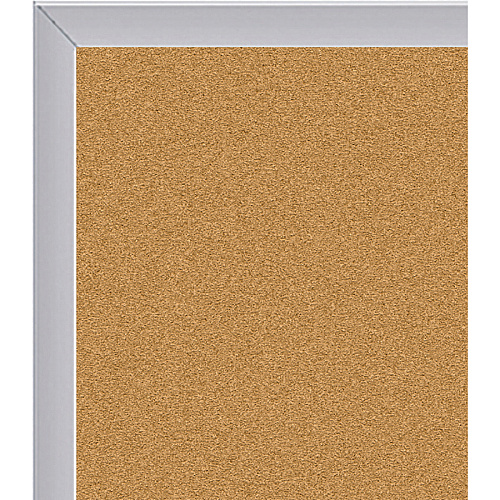 Ghent Natural Cork Bulletin Board with Aluminum Frame 48" Board Height x 10 ft Board Width - Natural Cork, Fiberboard Surface - Self-healing, Laminated, Long Lasting, Rigid - Satin Aluminum Frame - 1 Each - TAA Compliant (AK410)
