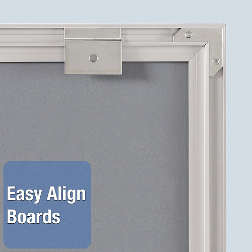 Quartet Matrix 15-employee In/Out Board 16" Board Height x 11" Board Width - White Natural Cork Surface - Magnetic, Durable - Silver Frame - 1 Each (33703)