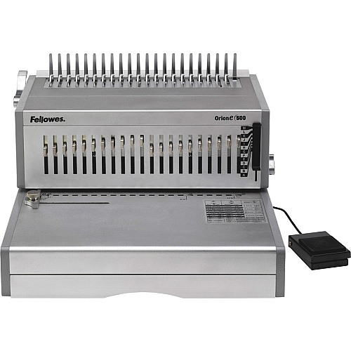 Fellowes Orion E 500 Electric Comb Binding Machine 9.8" Height x 15.8" Width x 19.8" Depth - Silver (5643201)