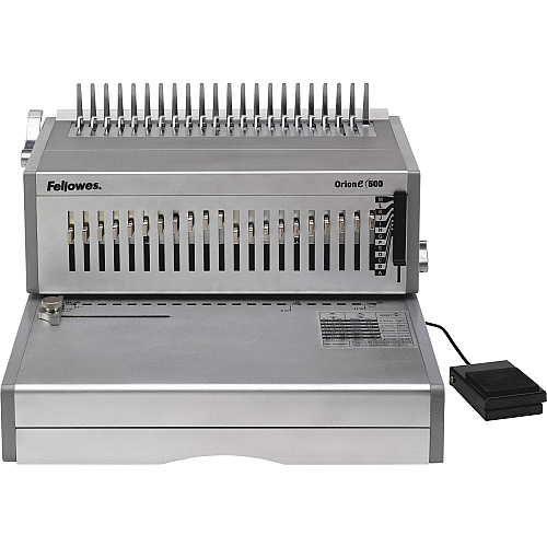 Fellowes Orion E 500 Electric Comb Binding Machine 9.8" Height x 15.8" Width x 19.8" Depth - Silver (5643201)