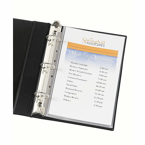 Avery&reg; Mini Diamond Clear Heavyweight Sheet Protectors 1 x Sheet Capacity - For 5 1/2" x 8 1/2" Sheet - 7 x Holes - 3 x Rings - Ring Binder - Top Loading - Rectangular - Clear - Polypropylene - 15/Bag - 1 Carton (77007)
