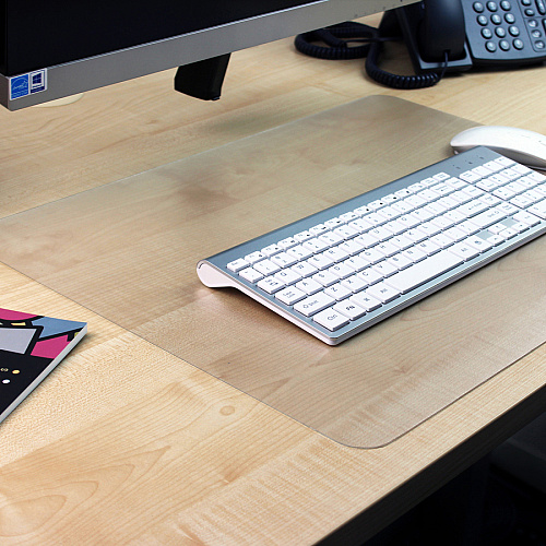 Desktex&reg; Polycarbonate Desk Pad 19" x 24" Rectangular - 19" Width x 24" Length x 0.03000" Depth - Clear Backing - Polycarbonate - Clear - TAA Compliant (FPDE1924RA)