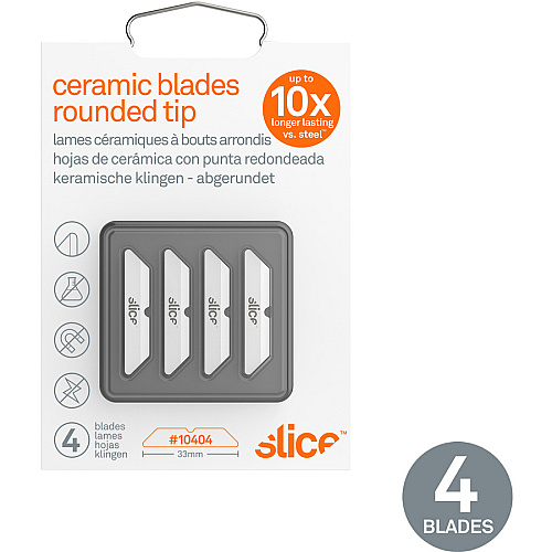 Slice Replacement Blade 1.30" Length - Rust Resistant, Dual-sided - Ceramic - 4 / Pack (10404)