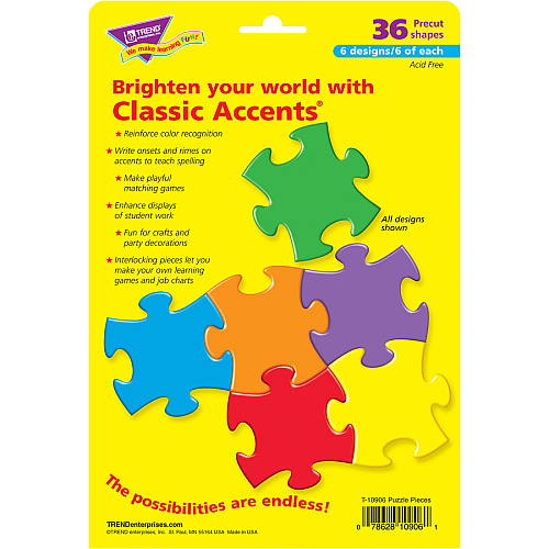 Trend Accents Interlocking Puzzle 5.50" - Theme/Subject: Learning - 6-10 Year36 Piece (T10906)