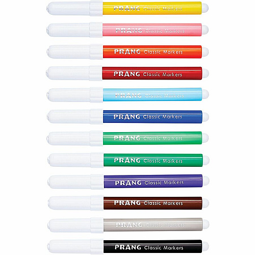 Prang Classic Bullet Tip Art Markers Bullet Marker Point - Assorted Ink - 48 / Set (80848)
