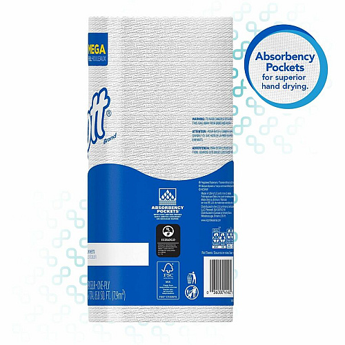Scott&reg; Kitchen Paper Towels, 1-Ply, 128 Sheet, 1 Roll 1 Ply - 11" Width x 8.78" Length - 128 Sheets/Roll - 4.90" Roll Diameter - White - 1 Roll (41482)