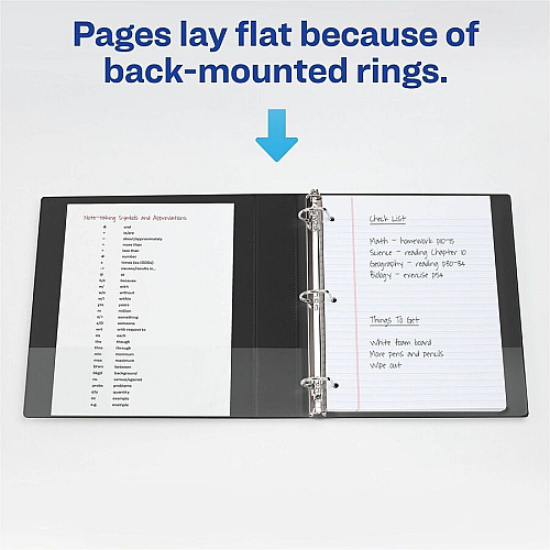 Avery Heavy-Duty View Binder 1" Binder Capacity - Letter - 8 1/2" x 11" Sheet Size - 250 Sheet Capacity - 1 2/5" Spine Width - 3 x 1" Ring - Fastener: Slant Ring - Pocket: 4, Internal - Polypropylene - Black, Pacific Blue, Red, White, Yellow - Adh (79830)