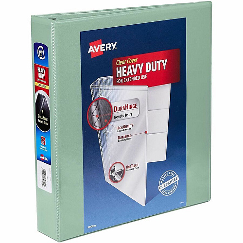 Avery Heavy-Duty View Binder 1 1/2" Binder Capacity - Letter - 8 1/2" x 11" Sheet Size - 375 Sheet Capacity - 2 1/10" Spine Width - 3 x 1.50" Ring - Fastener: Slant Ring - Pocket: 4, Internal - Polypropylene - Black, White, Pacific Blue, Yellow, R (79831)