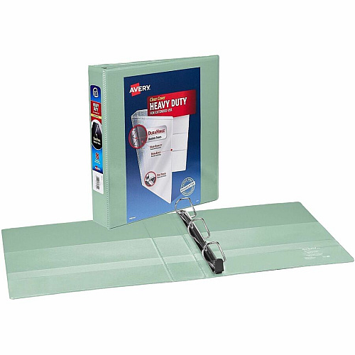 Avery Heavy-Duty View Binder 1 1/2" Binder Capacity - Letter - 8 1/2" x 11" Sheet Size - 375 Sheet Capacity - 2 1/10" Spine Width - 3 x 1.50" Ring - Fastener: Slant Ring - Pocket: 4, Internal - Polypropylene - Black, White, Pacific Blue, Yellow, R (79831)