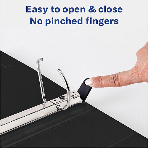 Avery Heavy-Duty View Binder 1 1/2" Binder Capacity - Letter - 8 1/2" x 11" Sheet Size - 375 Sheet Capacity - 2 1/10" Spine Width - 3 x 1.50" Ring - Fastener: Slant Ring - Pocket: 4, Internal - Polypropylene - Black, White, Pacific Blue, Yellow, R (79831)