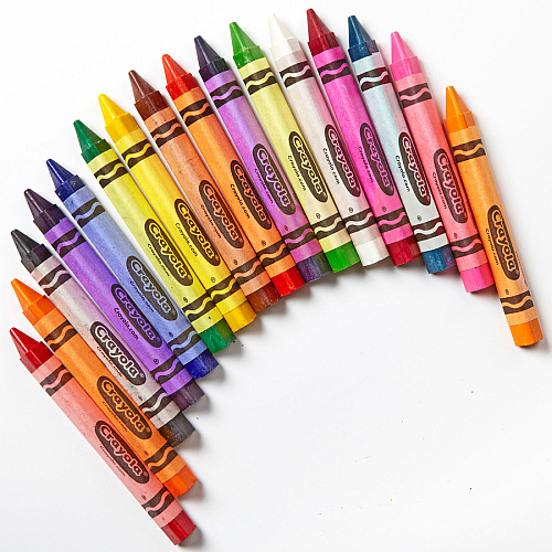 Crayola Triangular Anti-roll Crayons Black, Blue, Blue Violet, Brown, Carnation Pink, Green, Orange, Red, Red Orange, Red Violet, Violet, ... - 256 / Box (528039)
