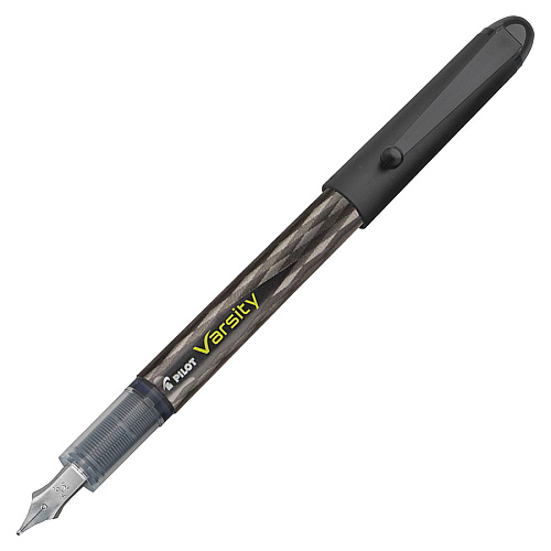 Pilot Varsity Disposable Fountain Pens Medium Pen Point - Black, Blue, Purple Ink - Black Barrel - 3 / Pack (90022)