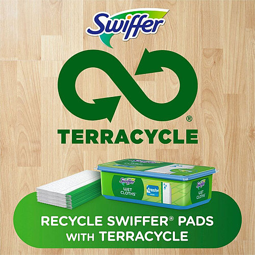 Swiffer Sweeper Wet Cloths Disposable, Residue-free - Green - 12 / Pack (35154)