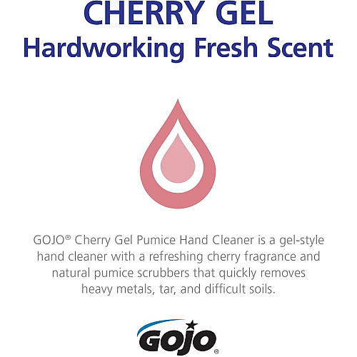 Gojo&reg; PRO TDX 5000 Dispenser Cherry Hand Cleaner Cherry Scent - 1.32 gal - Push Pump Dispenser - Dirt Remover, Grease Remover, Oil Remover - Hand - Red - pH Balanced, Heavy Duty, VOC-free, NPE-free - 2 / Carton (759002)