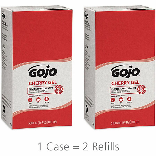 Gojo&reg; PRO TDX 5000 Dispenser Cherry Hand Cleaner Cherry Scent - 1.32 gal - Push Pump Dispenser - Dirt Remover, Grease Remover, Oil Remover - Hand - Red - pH Balanced, Heavy Duty, VOC-free, NPE-free - 2 / Carton (759002)