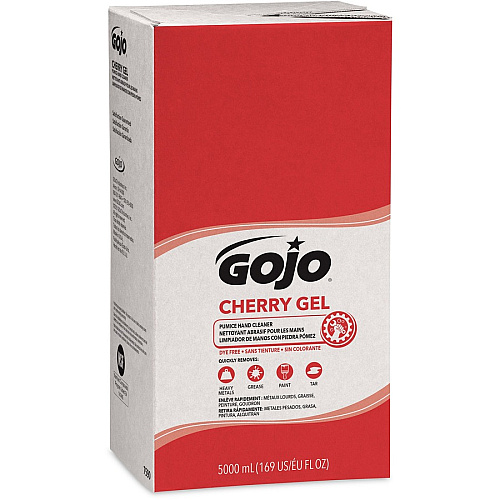 Gojo&reg; PRO TDX 5000 Dispenser Cherry Hand Cleaner Cherry Scent - 1.32 gal - Push Pump Dispenser - Dirt Remover, Grease Remover, Oil Remover - Hand - Red - pH Balanced, Heavy Duty, VOC-free, NPE-free - 2 / Carton (759002)