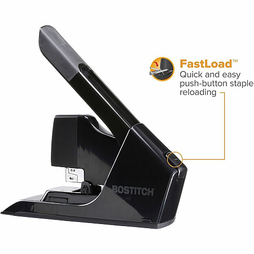 Bostitch EZ Squeeze Antimicrobial Heavy Duty Stapler Staples Upto 130 Sheet - Holds Upto 210 Staple - Full Strip - Black - 1 Each (B8130)