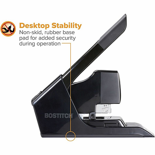 Bostitch EZ Squeeze Antimicrobial Heavy Duty Stapler Staples Upto 130 Sheet - Holds Upto 210 Staple - Full Strip - Black - 1 Each (B8130)