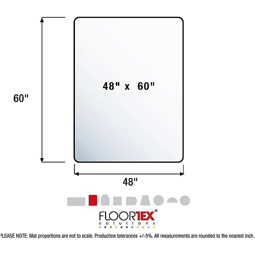 Cleartex Unomat Cleartex&reg; Unomat Anti-Slip Rectangular Chair Mat Hard Floors and Carpet Tiles - 48" x 60" Hard Floor, Home, Office - 60" Length x 48" Width x 0.075" Depth x 0.075" Thickness - Rectangular - Polycarbonate - Clear - 1 Each - (1215020ERA)
