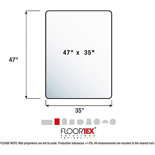Cleartex Unomat Cleartex&reg; Unomat Anti-Slip Rectangular Chair Mat Hard Floors and Carpet Tiles - 35" x 47" Hard Floor, Home, Office - 47" Length x 35" Width x 0.075" Depth x 0.080" Thickness - Rectangular - Polycarbonate - Clear - 1 Each -  (128920ERA)