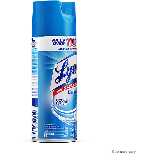 Lysol&reg; Disinfectant Spray, Spring Waterfall, 12.5 oz. Can Ready-To-Use - 12.5 fl oz (0.4 quart) - Spring Waterfall Scent - Easy to Use - Clear - 1 Each (02845EA)