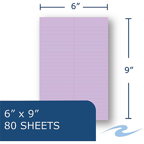 Roaring Spring Enviroshades Recycled Spiral Steno Memo Book 80 Sheets - 160 Pages - Printed - Spiral Bound - Both Side Ruling Surface - Gregg Ruled Red Margin - 15 lb Basis Weight - 56 g/m² Grammage - 9" x 6" Sheet Size - 1.25" Height x 6" Wi (12264)